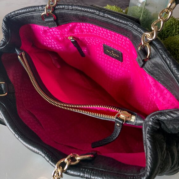 Kate Spade Astor Court Elena Black Diamond Quilted Leather Shoulder Tote Bag - Picture 2 of 10